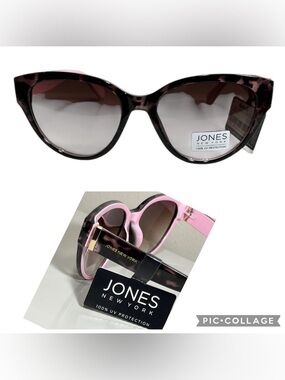 Jones New York Cat Eye Sunglasses - Tortoiseshell Brown/Pink